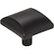 Elements 1-1/8" Overall Length Matte Black Square Glendale Cabinet Knob 525MB - alternate 1